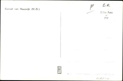 Ak Heeswijk Nordbrabant, Kasteel