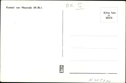 Ak Heeswijk Nordbrabant, Kasteel