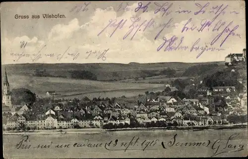 Ak Vilshofen an der Donau Niederbayern, Panorama