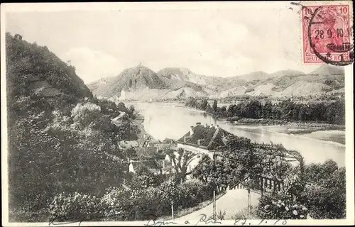Ak Rolandseck Remagen am Rhein, Panorama mit Nonnenwerth und Siebengebirge