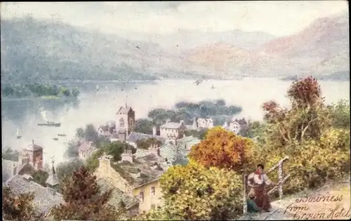 Künstler Ak Wimbush, Bowness on Windermere Cumbria England, Bowness from Crown Hotel