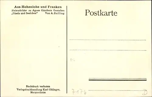 Künstler Ak Tierberg Braunsbach Hohenlohe, Jagdschloss, Agnes Günthers Waldschloss Schweigen