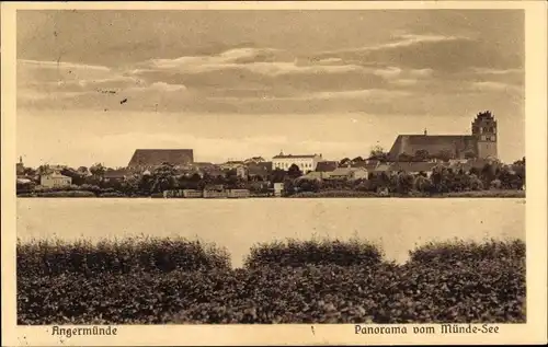 Ak Angermünde in der Uckermark, Panorama vom Münde See