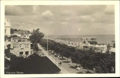 Ak Ostseebad Bansin Heringsdorf auf Usedom, Promenade, Seebrücke