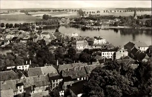 Ak Malchow in Mecklenburg, Panorama, Kirche