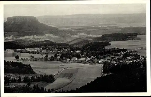 Ak Gohrisch Sächsische Schweiz, Panorama mit Lilienstein
