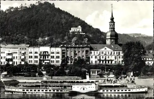 Ak Bad Schandau Sächsische Schweiz, Salondampfer Leipzig