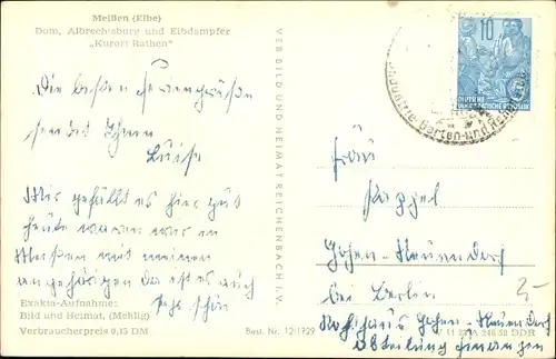 Ak Meißen an der Elbe, Dom, Albrechtsburg, Elbdampfer Kurort Rathen