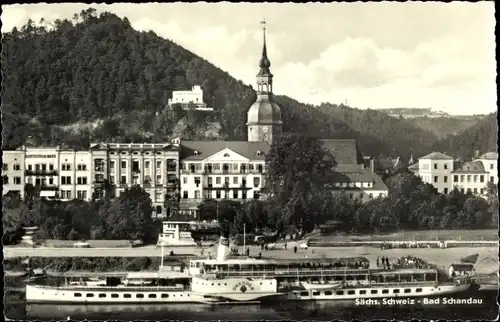 Ak Bad Schandau an der Elbe, Dampfer Dresden