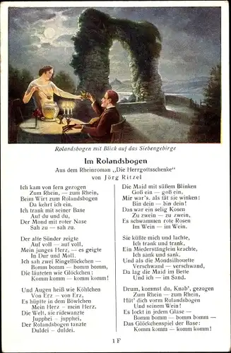 Lied Künstler Ak Volkhofen, Remagen im Kreis Ahrweiler, Im Rolandsbogen, Siebengebirge