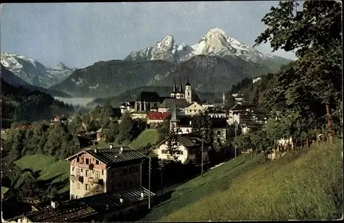 Ak Berchtesgaden in Oberbayern, Blick auf den Watzmann