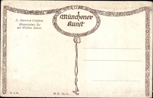 Künstler Ak Compton, E. Harrison, Hinterstein Bad Hindelang, Hintersteiner See, Wilder Kaiser