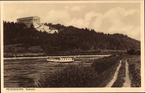 Ak Regensburg an der Donau Oberpfalz, Walhalla