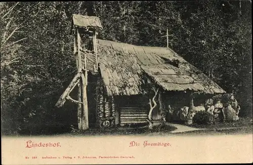 Ak Linderhof Ettal Oberbayern, Die Eremitage