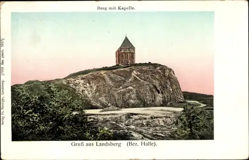 Ak Landsberg im Saalekreis, Berg mit Kapelle