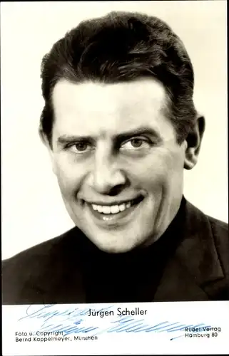 Ak Schauspieler Jürgen Scheller, Autogramm, Portrait
