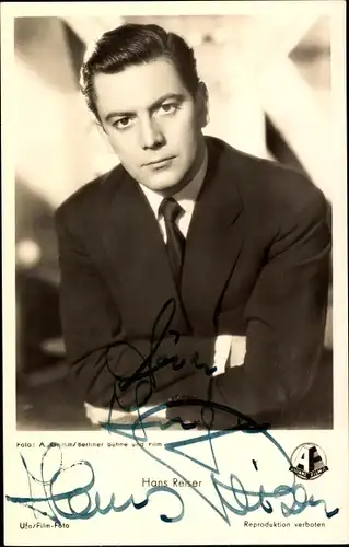 Ak Schauspieler Hans Reiser, Portrait, Autogramm