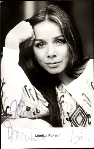 Ak Schauspielerin Monika Peitsch, Portrait, Autogramm