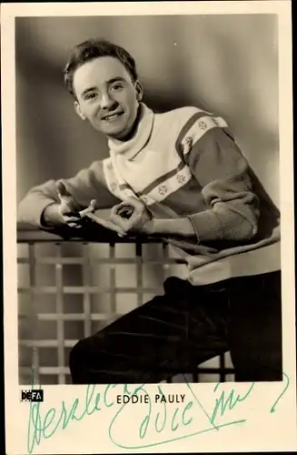 Ak Schauspieler Eddie Pauly, Portrait, Autogramm, Defa
