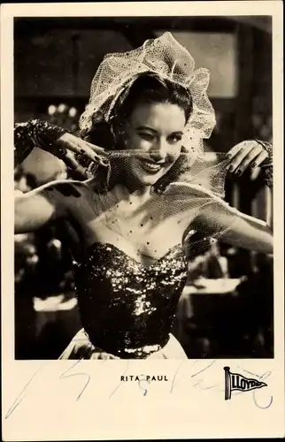 Ak Schauspielerin Rita Paul, Portrait, Autogramm