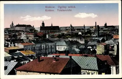 Ak Kraków Krakau Polen, Totalansicht der Ortschaft