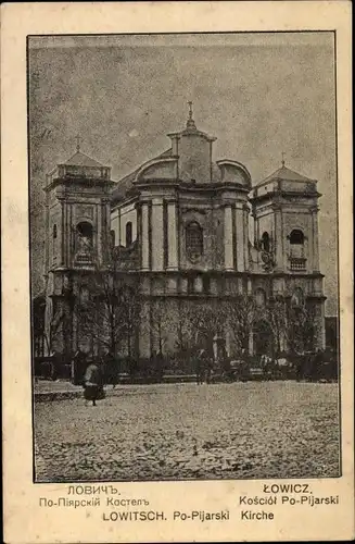 Ak Lowicz Lowitsch Polen, Po Pijarski Kirche