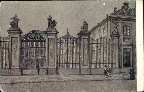 Künstler Ak Loukomsky, G., Warszawa Warschau Polen, Ancien hotel du Cte Brühl, Pałac Brühla