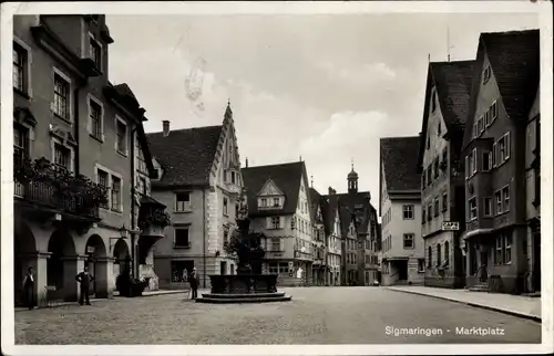 Ak Sigmaringen an der Donau Baden Württemberg, Marktplatz