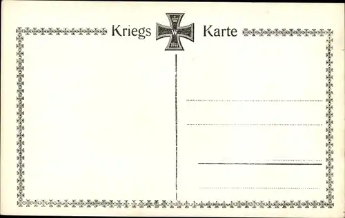 Ak Maubeuge Nord, Westlicher Kriegsschauplatz, Verlassene englische Artilleriestellung, I. WK