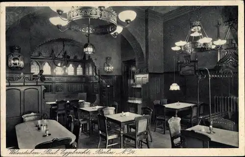 Ak Berlin Mitte, Weinstuben Paul Eggebrecht, Friedrichstraße 108, Innenansicht, Weingroßhandlung