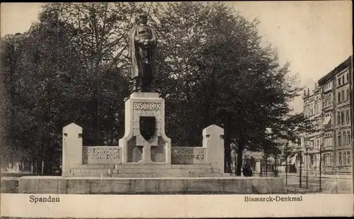 Ak Berlin Spandau, Bismarck Denkmal