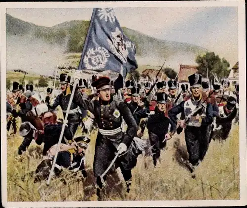 Sammelbild Bilder deutscher Geschichte Nr. 145, Schlacht bei Kulm und Nollendorf 1813, Reemtsma 1935