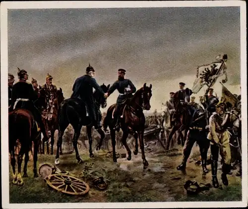 Sammelbild Bilder deutscher Geschichte Nr. 160, Schlacht bei Königsgrätz 1866, Reemtsma 1935
