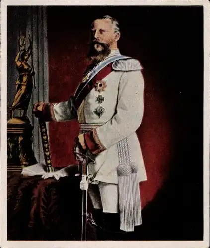 Sammelbild Bilder deutscher Geschichte Nr. 190, Kaiser Friedrich III., Reemtsma 1935