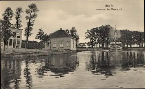 Ak Brielle Südholland, Aankomst der Maasnymph