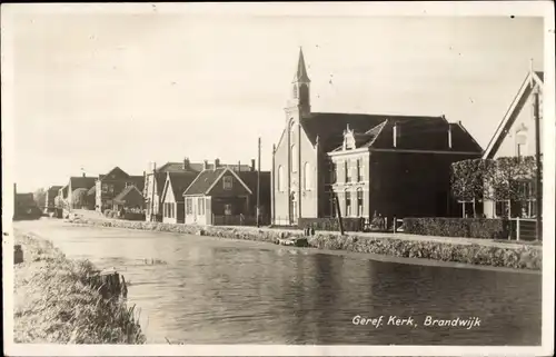 Ak Brandwijk Südholland, Geref. Kerk