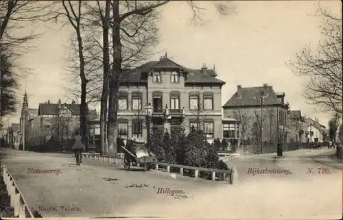 Ak Hillegom Südholland Niederlande, Stationsweg, Rijksstraatweg