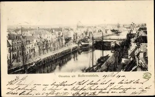 Ak Hellevoetsluis Südholland, Stadtübersicht