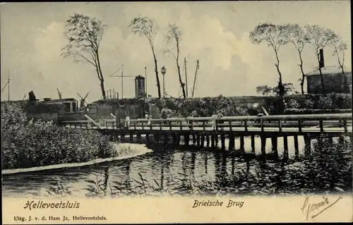 Ak Hellevoetsluis Südholland, Brielsche Brug