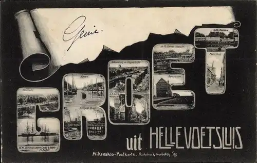 Ak Hellevoetsluis Südholland, Detailansichten, Hafen