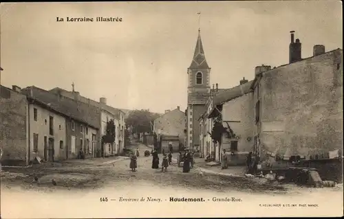 Ak Houdemont Lothringen Meurthe-et-Moselle, Grande Rue