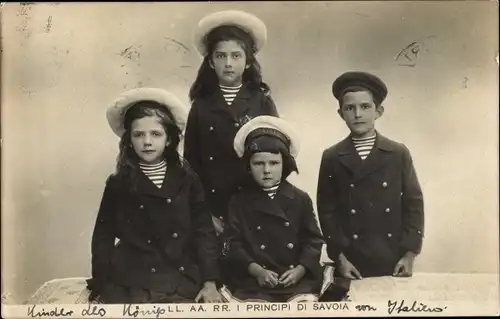 Ak I Principi di Savoia, Kinder des Königs von Italien, Portrait