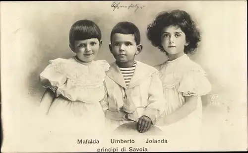 Ak I Principi di Savoia, Mafalda, Umberto, Jolanda, Adel Italien