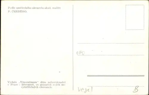 Künstler Ak Cerneho, P., Vögel am Baum, Obstbaum, Pflaumen