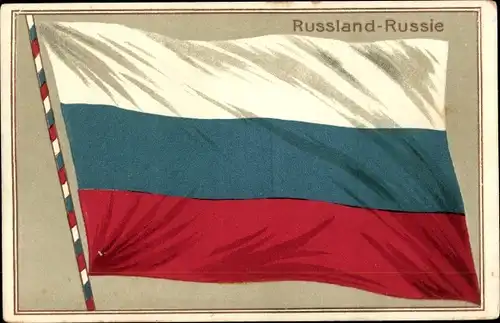 Ak Russland, Russie, Russische Landesflagge