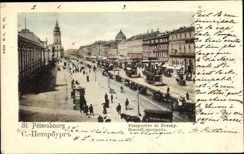 Ak Sankt Petersburg Russland, Perspective de Nevsky