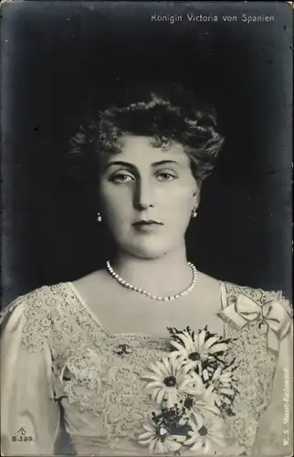 Ak Königin Victoria von Spanien, Portrait