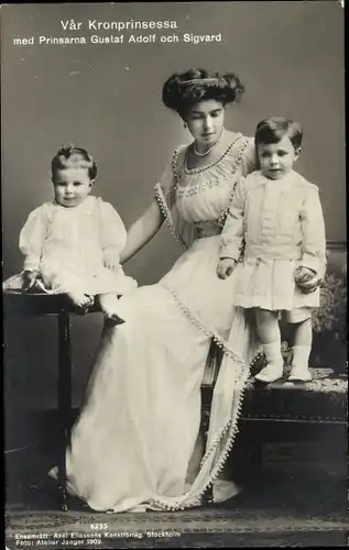 Ak Margaret of Connaught, Ehefrau Gustav VI. Adolf v. Schweden, Gustaf Adolf