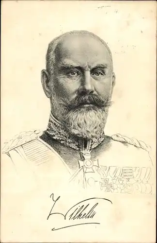Künstler Ak König Wilhelm II von Württemberg, Portrait