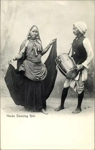 Ak Hindu Dancing Girl, Indische Tracht, Indische Tänzerin